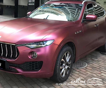 CL-CV-11 camaleão roxo fosco para vinil envolto em ouro para MASERATI