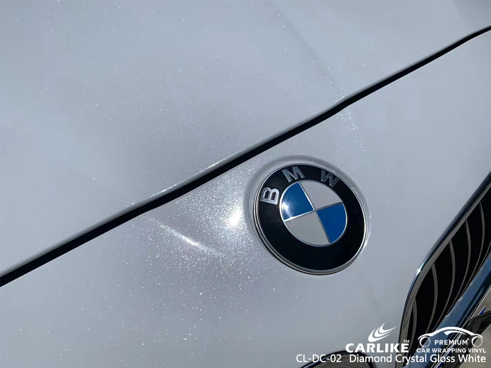 CL-DC-02 diamond crystal gloss white vinyl wrapping for BMW Wisconsin United States