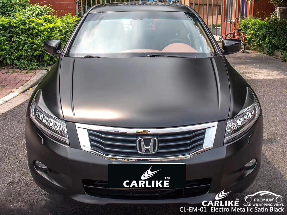 CL-EM-01 electro metallic satin black car wrapping for HONDA Delaware United States