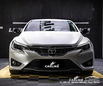 CL-EM-02 TOYOTA için elektro metalik inci beyaz araba sarma vinil mat
