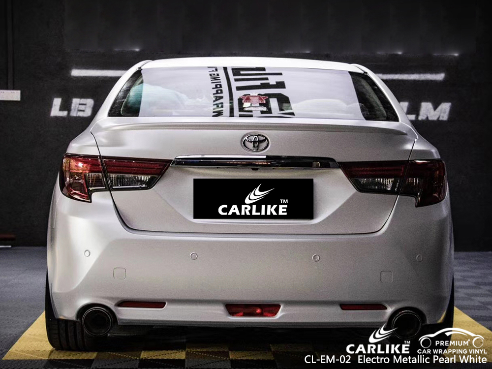 CL-EM-02 electro metallic pearl white car wrap vinyl matte for TOYOTA Hawaii United States