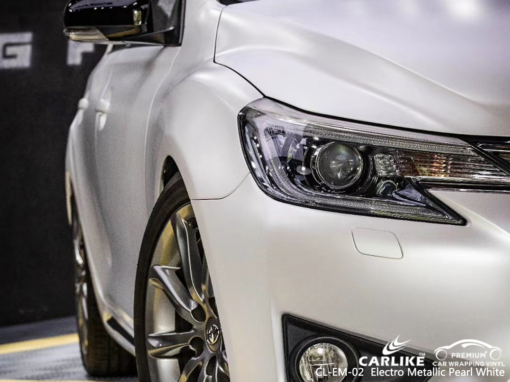 CL-EM-02 electro metallic pearl white car wrap vinyl matte for TOYOTA Hawaii United States