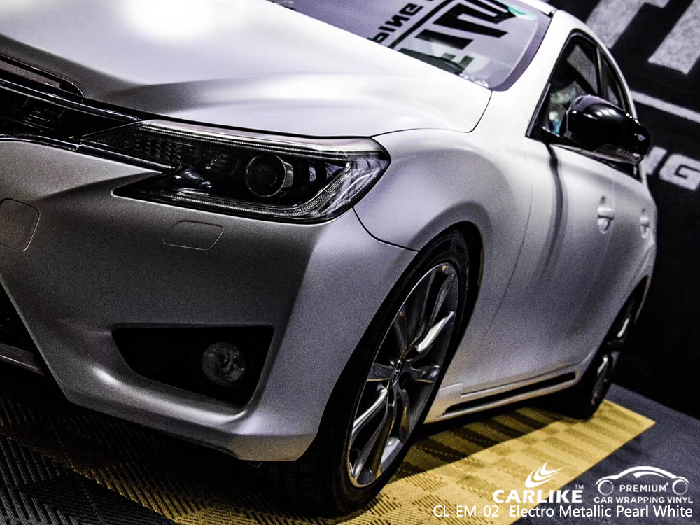 CL-EM-02 electro metallic pearl white car wrap vinyl matte for TOYOTA Hawaii United States