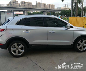 CL-EM-03 LINCOLN için elektro metalik gümüş vinil kaplama