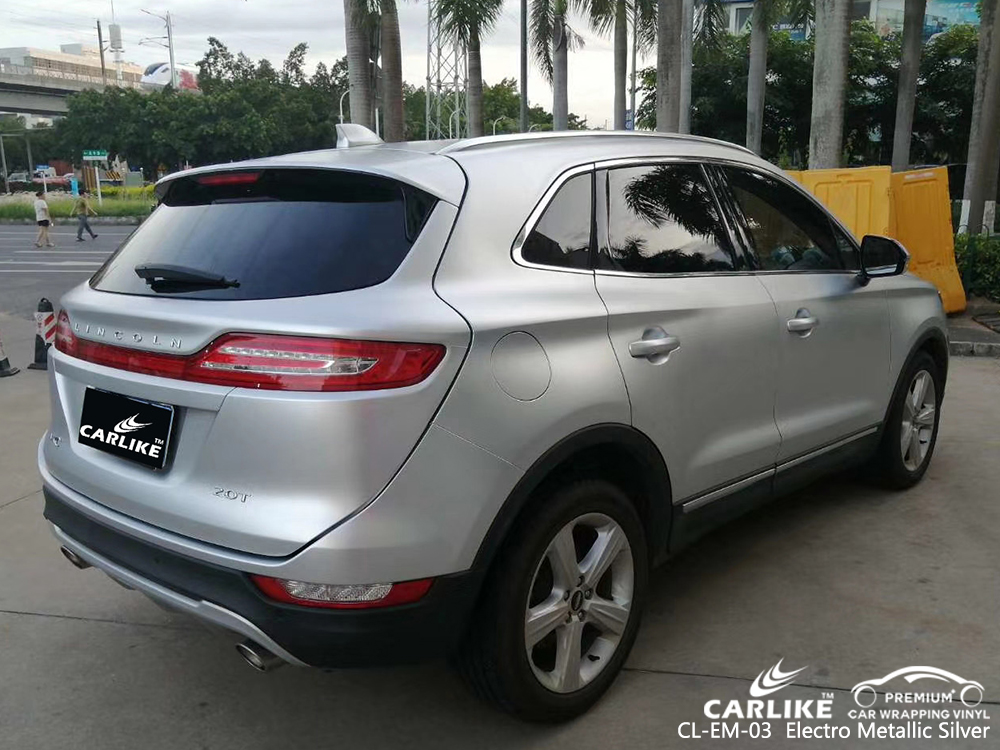 CL-EM-03 electro metallic silver vinyl wrap for LINCOLN Maine United States