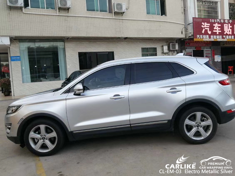 CL-EM-03 electro metallic silver vinyl wrap for LINCOLN Maine United States