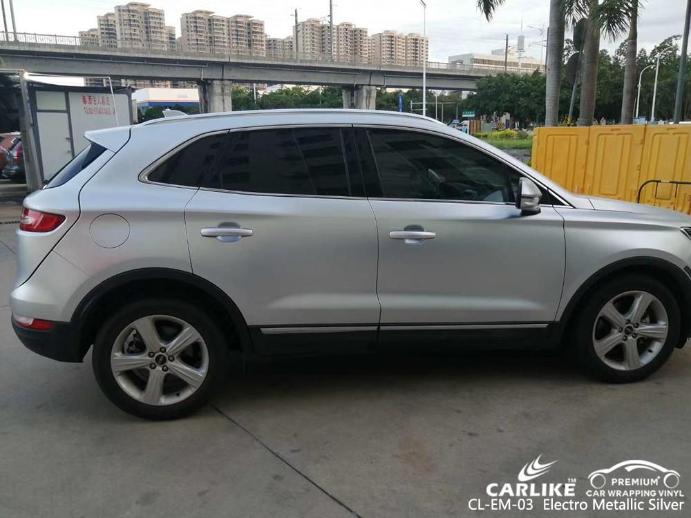 CL-EM-03 electro metallic silver vinyl wrap for LINCOLN Maine United States