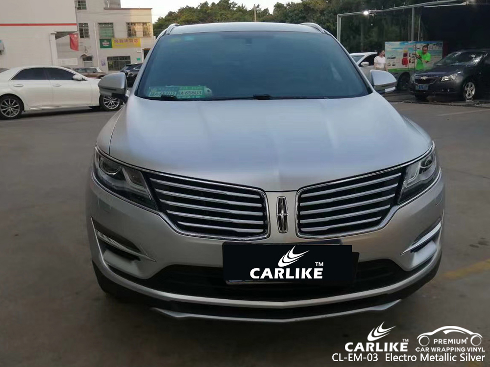 CL-EM-03 electro metallic silver vinyl wrap for LINCOLN Maine United States