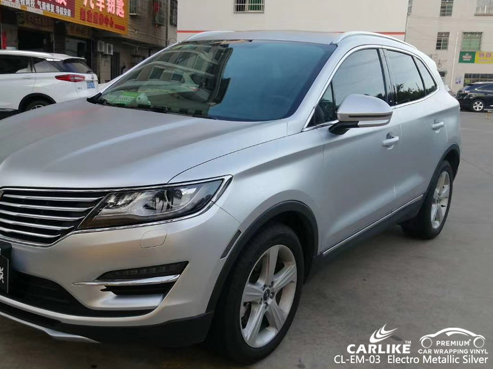 CL-EM-03 electro metallic silver vinyl wrap for LINCOLN Maine United States