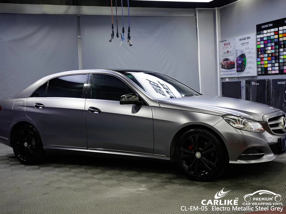 CL-EM-05 electro metallic steel grey car wrapping for MERCEDES-BENZ Indiana United States