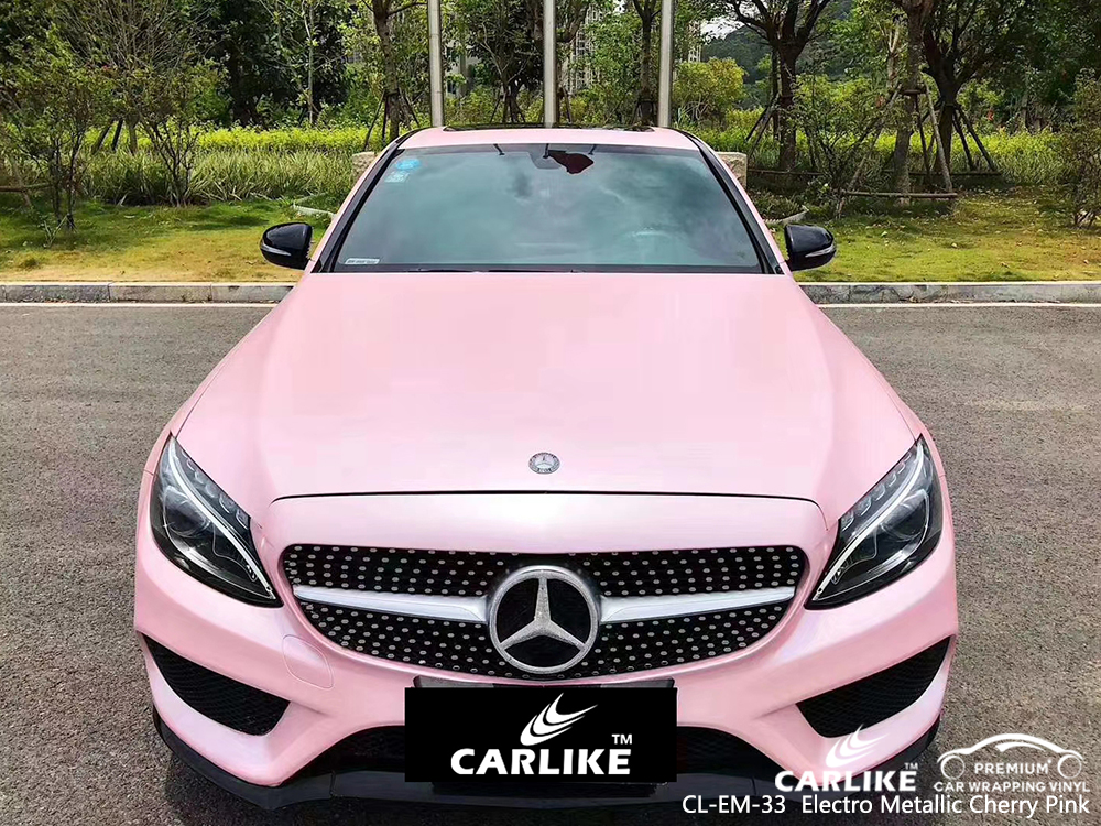 CL-EM-33 electro metallic cherry pink carbon fibre vinyl wrap for bikes for MERCEDES-BENZ Connecticut United States