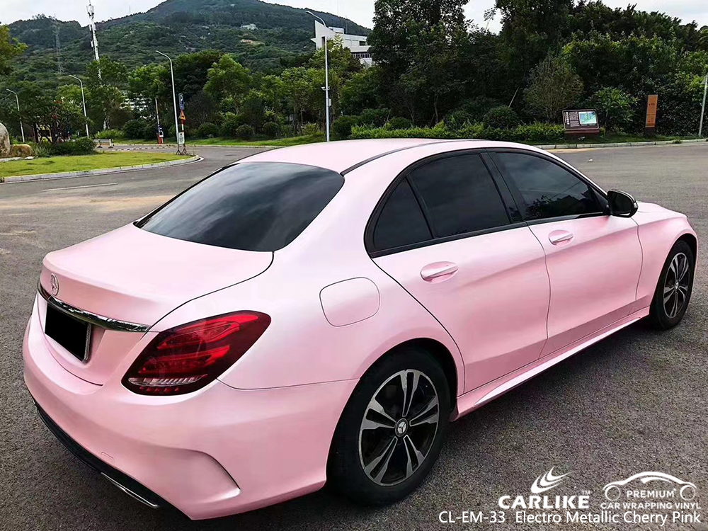 CL-EM-33 electro metallic cherry pink carbon fibre vinyl wrap for bikes for MERCEDES-BENZ Connecticut United States