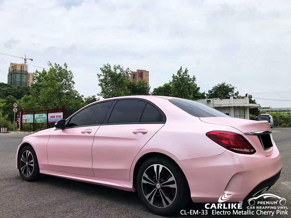 CL-EM-33 electro metallic cherry pink carbon fibre vinyl wrap for bikes for MERCEDES-BENZ Connecticut United States