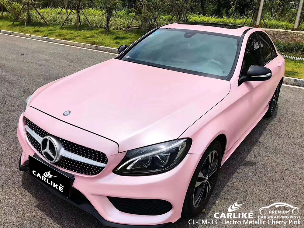 CL-EM-33 electro metallic cherry pink carbon fibre vinyl wrap for bikes for MERCEDES-BENZ Connecticut United States