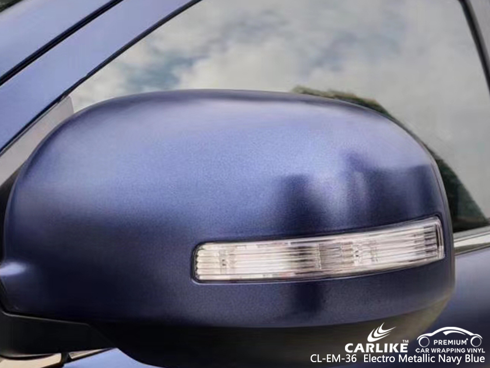 CL-EM-36 electro metallic navy blue high gloss vinyl wrap for MITSUBISHI Iowa United States