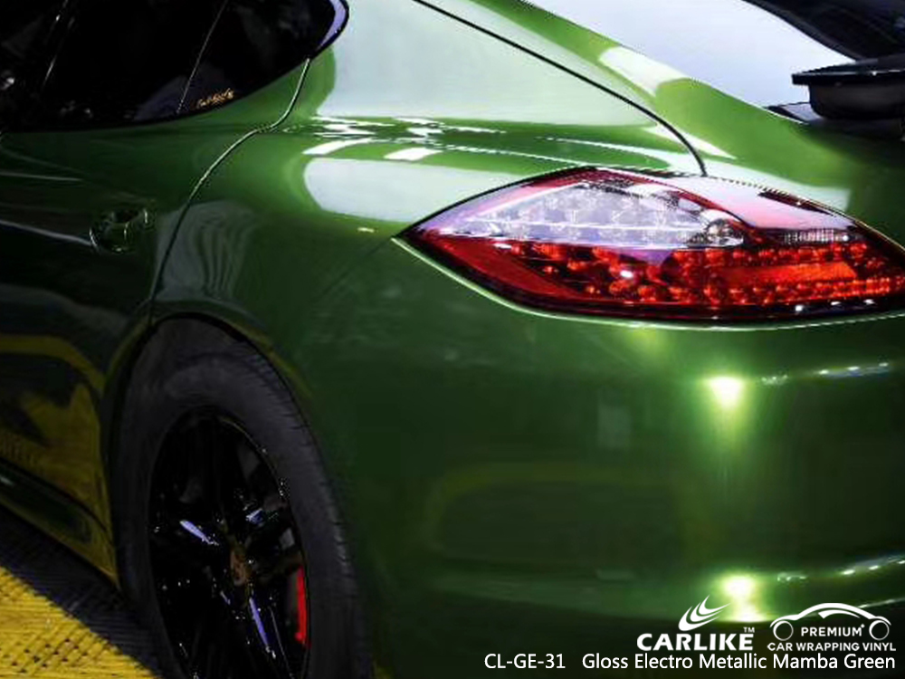 CL-GE-31 gloss electro metallic mamba green vinyl material suppliers for PORSCHE Rhode Island United States