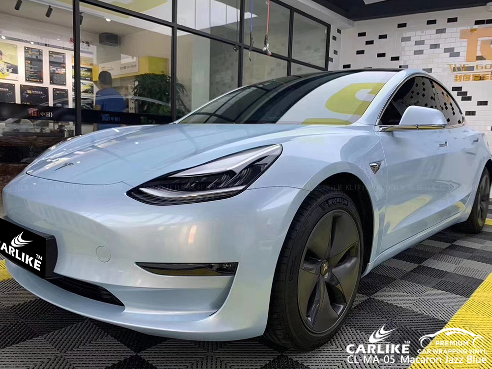 CL-MA-05 macaron jazz blue auto wrap vinyl for TESLA District of Columbia United States