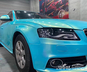 CL-MC-02 AUDI için sihirli mercan gök mavisi araba sarma filmi