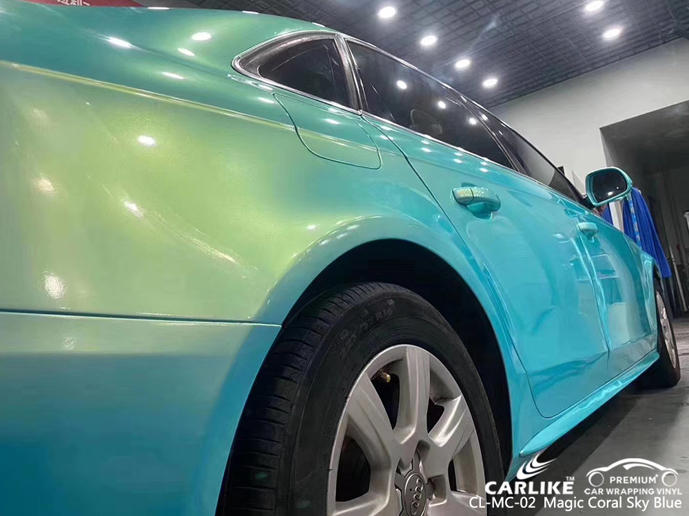 CL-MC-02 magic coral sky blue car wrap film for AUDI South Carolina United States