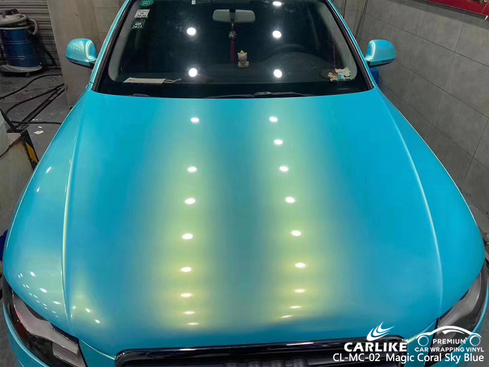 CL-MC-02 magic coral sky blue car wrap film for AUDI South Carolina United States