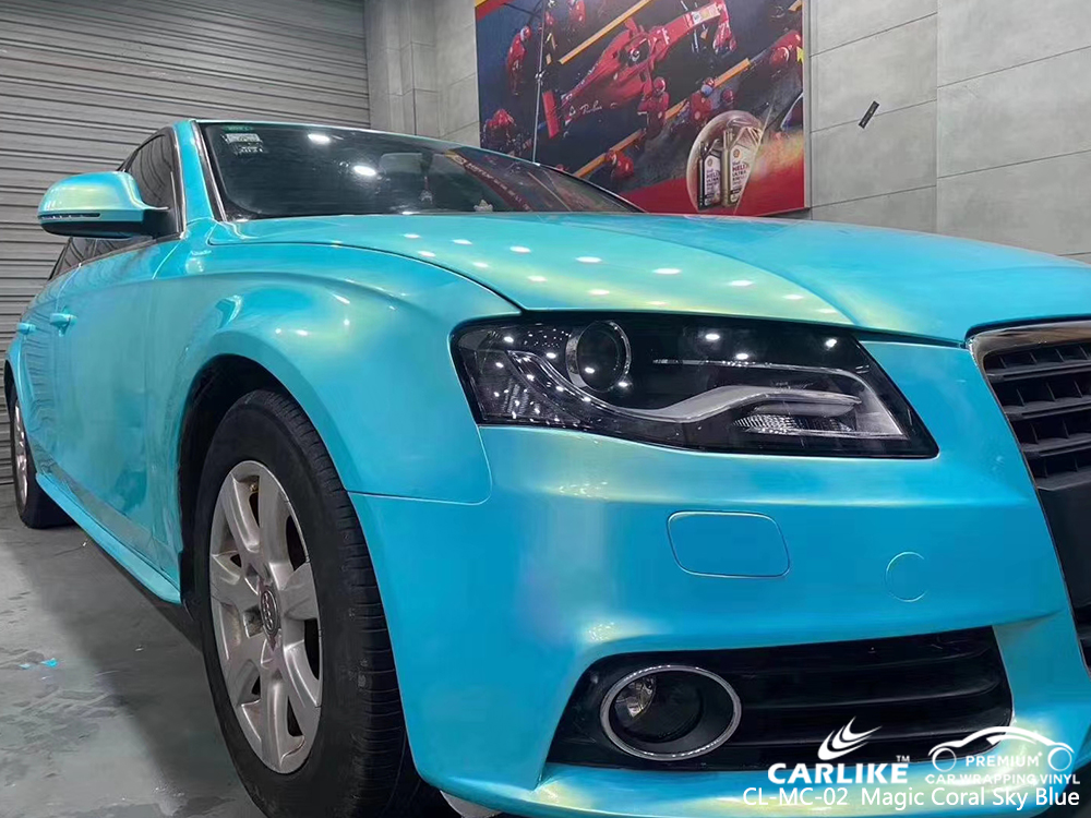 CL-MC-02 magic coral sky blue car wrap film for AUDI South Carolina United States