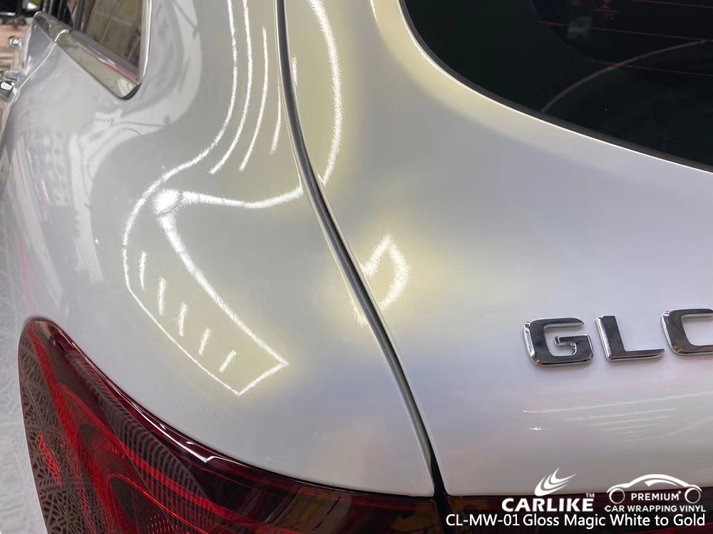 CL-MW-01 gloss magic white to gold vinyl wrap my car for MERCEDES-BENZ Nebraska United States