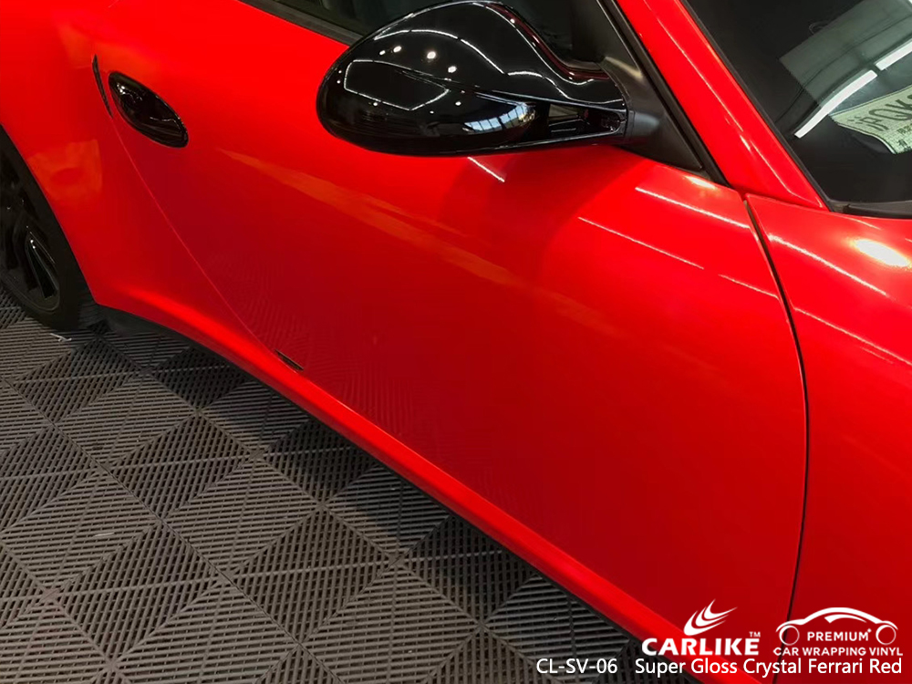 CL-SV-06 super gloss crystal ferrari red car foil for PORSCHE Alaska United States