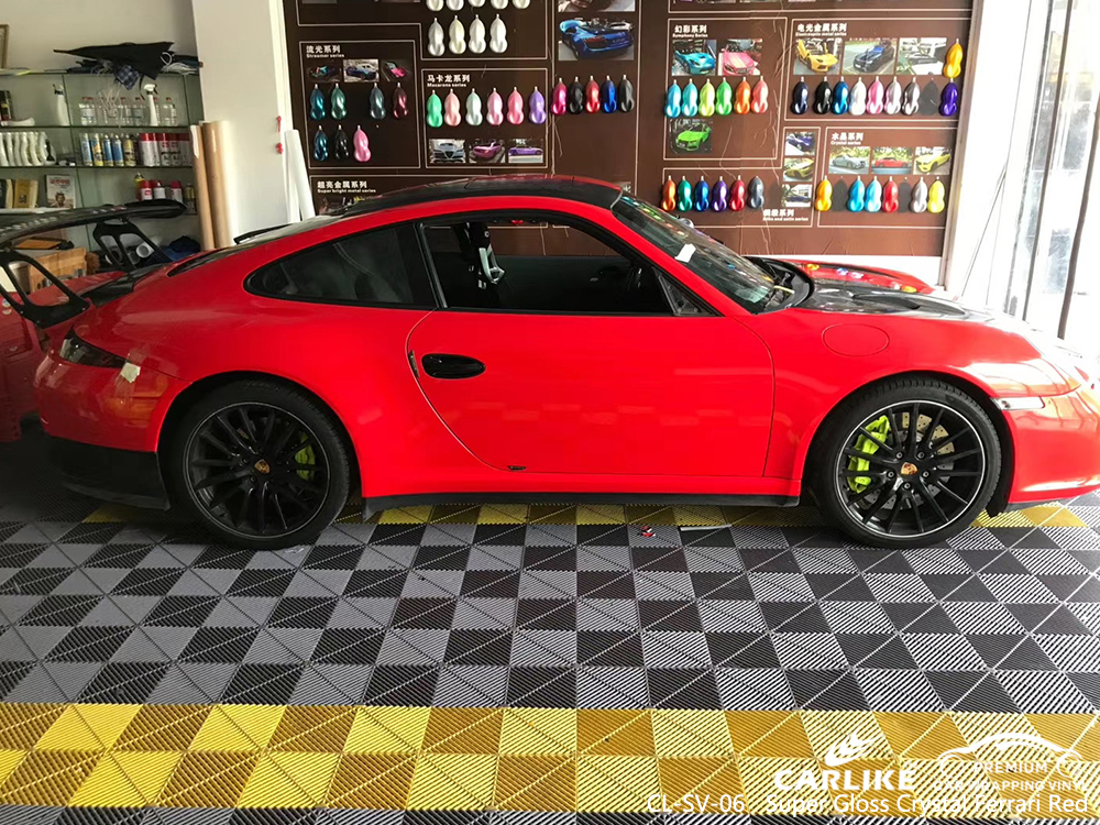 CL-SV-06 super gloss crystal ferrari red car foil for PORSCHE Alaska United States