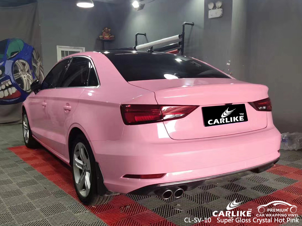 CL-SV-10 super gloss crystal hot pink vinyl wrap gloss for AUDI Arkansas United States