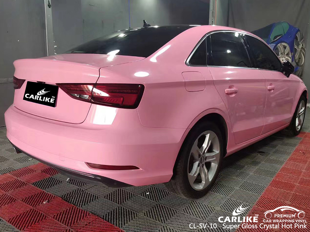 CL-SV-10 super gloss crystal hot pink vinyl wrap gloss for AUDI Arkansas United States