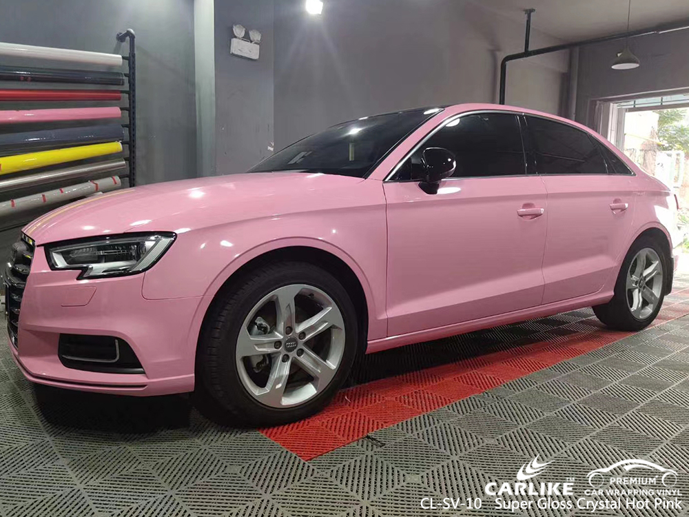 CL-SV-10 super gloss crystal hot pink vinyl wrap gloss for AUDI Arkansas United States