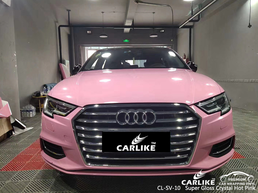 CL-SV-10 super gloss crystal hot pink vinyl wrap gloss for AUDI Arkansas United States