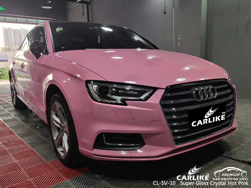 CL-SV-10 super gloss crystal hot pink vinyl wrap gloss for AUDI Arkansas United States