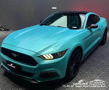 FORD MUSTANG için CL-SV-20 süper parlak kristal buz mavisi vücut sargısı araba tedarikçisi