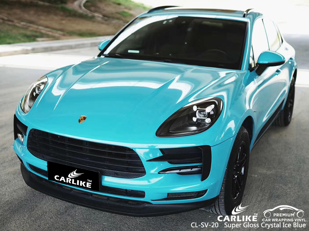 CL-SV-20 super gloss crystal ice blue body wrap car supplier for PORSCHE Kentucky United States