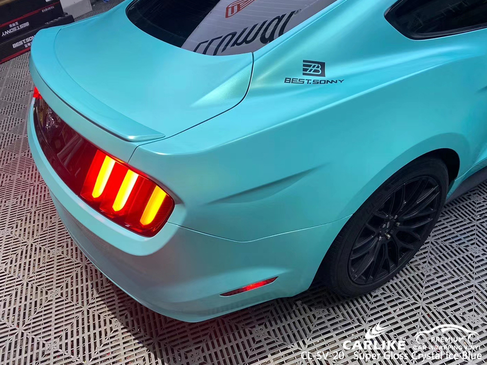 CL-SV-20 super gloss crystal ice blue body wrap car supplier for FORD MUSTANG North Dakota United States