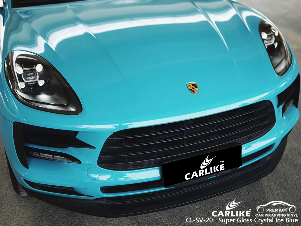 CL-SV-20 super gloss crystal ice blue body wrap car supplier for PORSCHE Kentucky United States