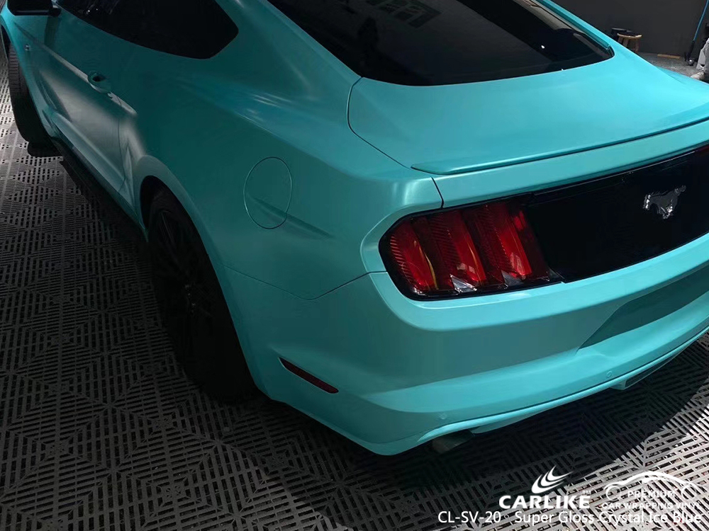 CL-SV-20 super gloss crystal ice blue body wrap car supplier for FORD MUSTANG North Dakota United States