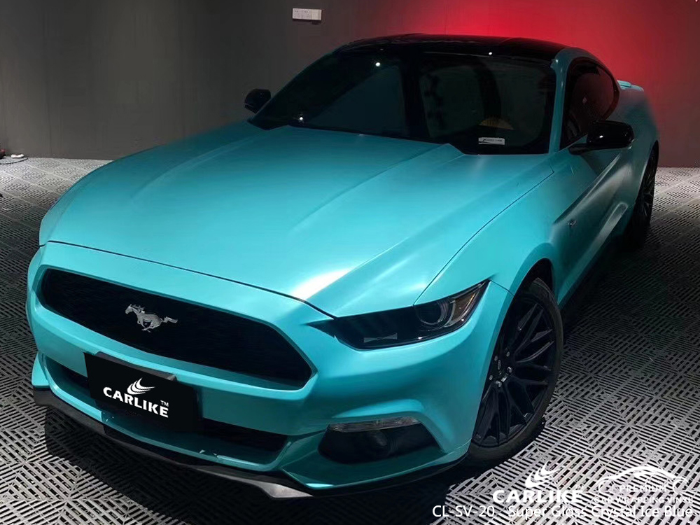 CL-SV-20 super gloss crystal ice blue body wrap car supplier for FORD MUSTANG North Dakota United States