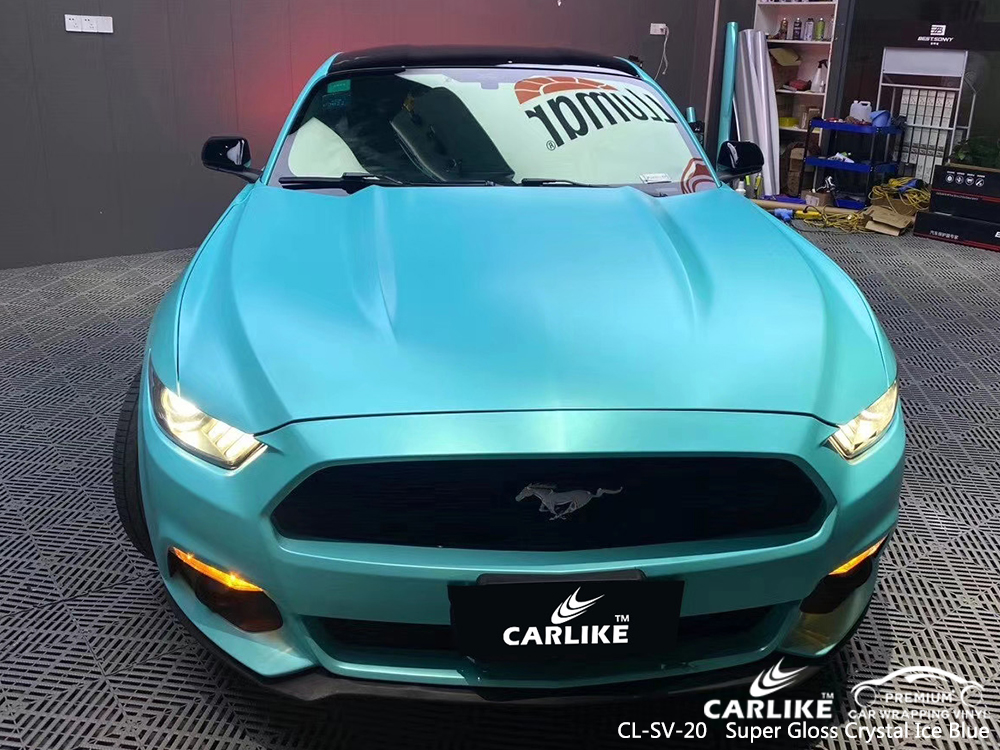 CL-SV-20 super gloss crystal ice blue body wrap car supplier for FORD MUSTANG North Dakota United States