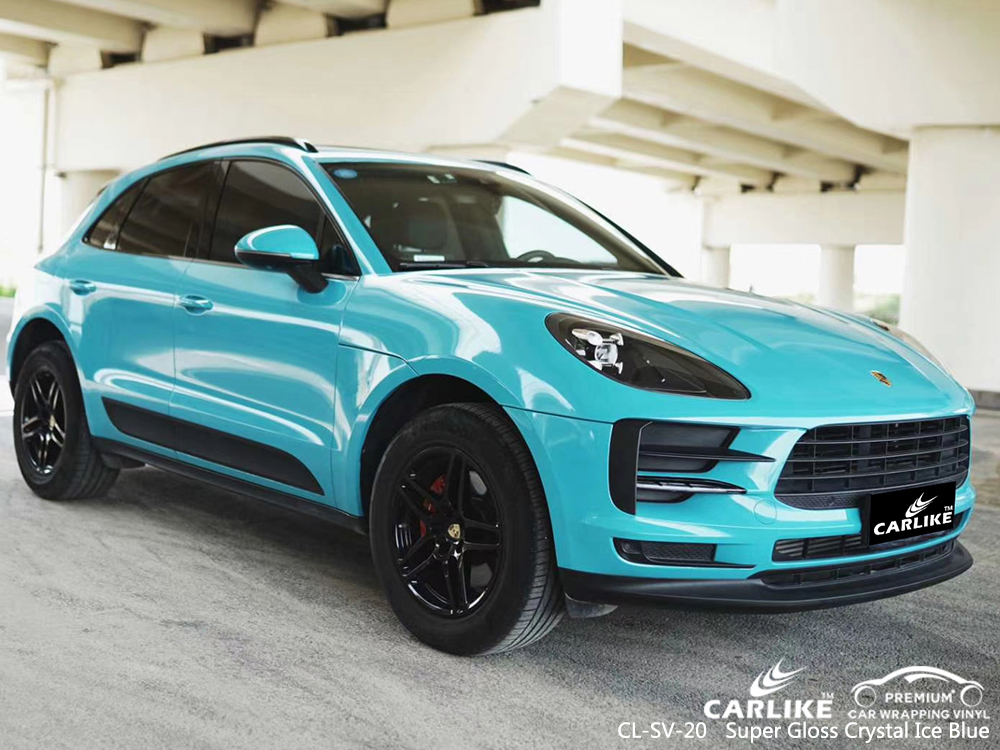 CL-SV-20 super gloss crystal ice blue body wrap car supplier for PORSCHE Kentucky United States