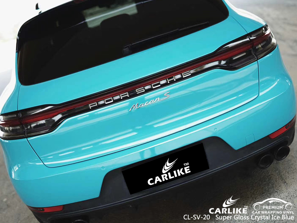 CL-SV-20 super gloss crystal ice blue body wrap car supplier for PORSCHE Kentucky United States