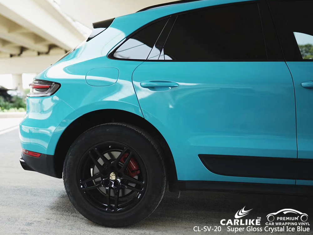 CL-SV-20 super gloss crystal ice blue body wrap car supplier for PORSCHE Kentucky United States