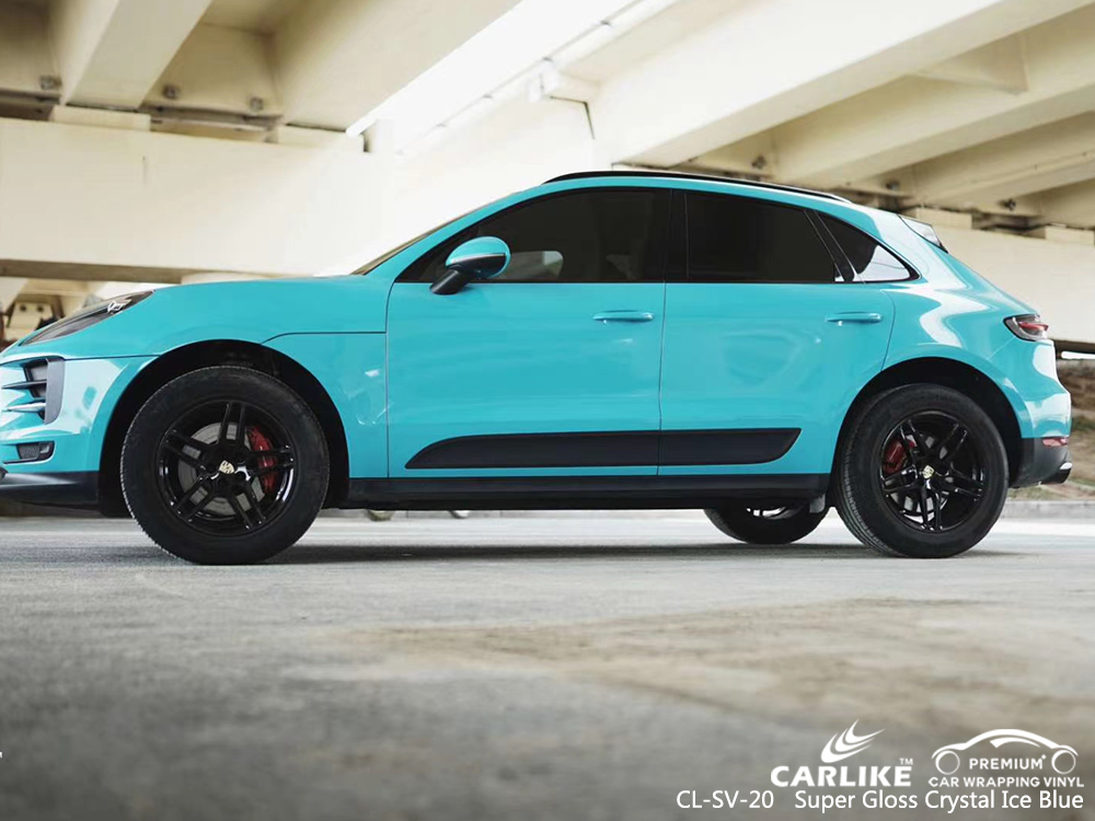 CL-SV-20 super gloss crystal ice blue body wrap car supplier for PORSCHE Kentucky United States