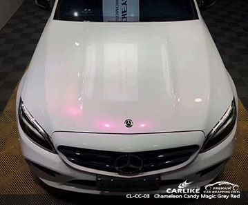 CL-CC-03 MERCEDES-BENZ için bukalemun şeker sihirli gri kırmızı otomatik vinil filmler