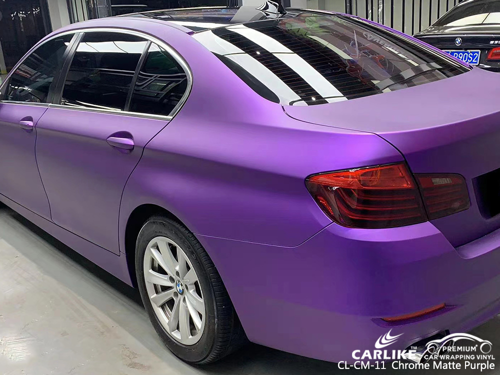 CL-CM-11 chrome matte purple vehicle wrapping for BMW Atlanta United States