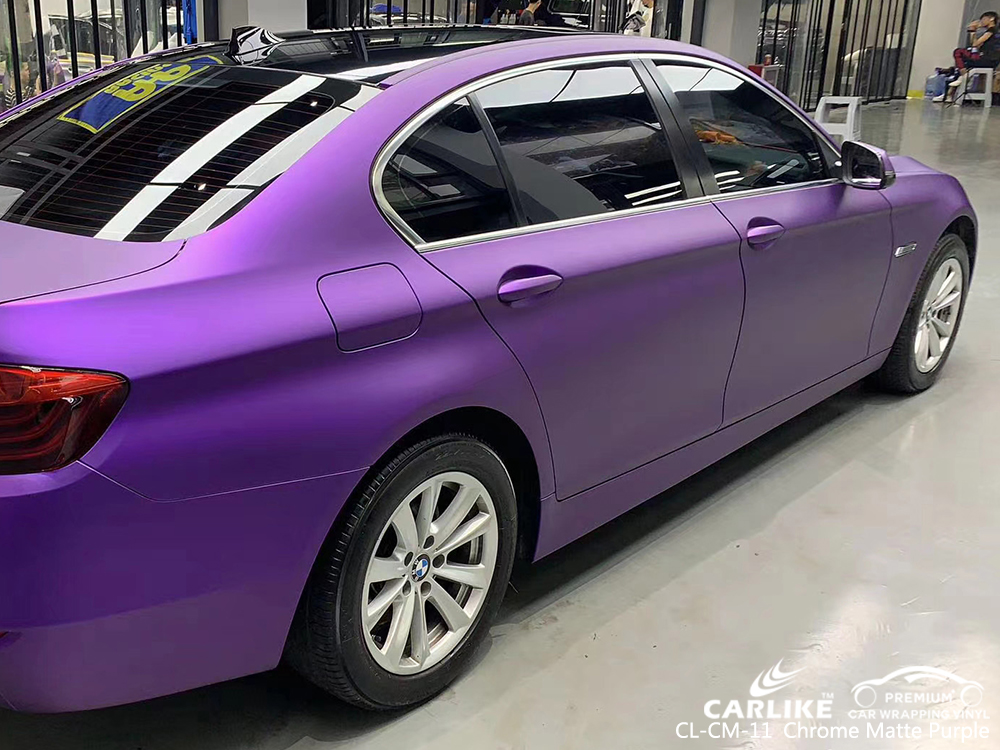 CL-CM-11 chrome matte purple vehicle wrapping for BMW Atlanta United States