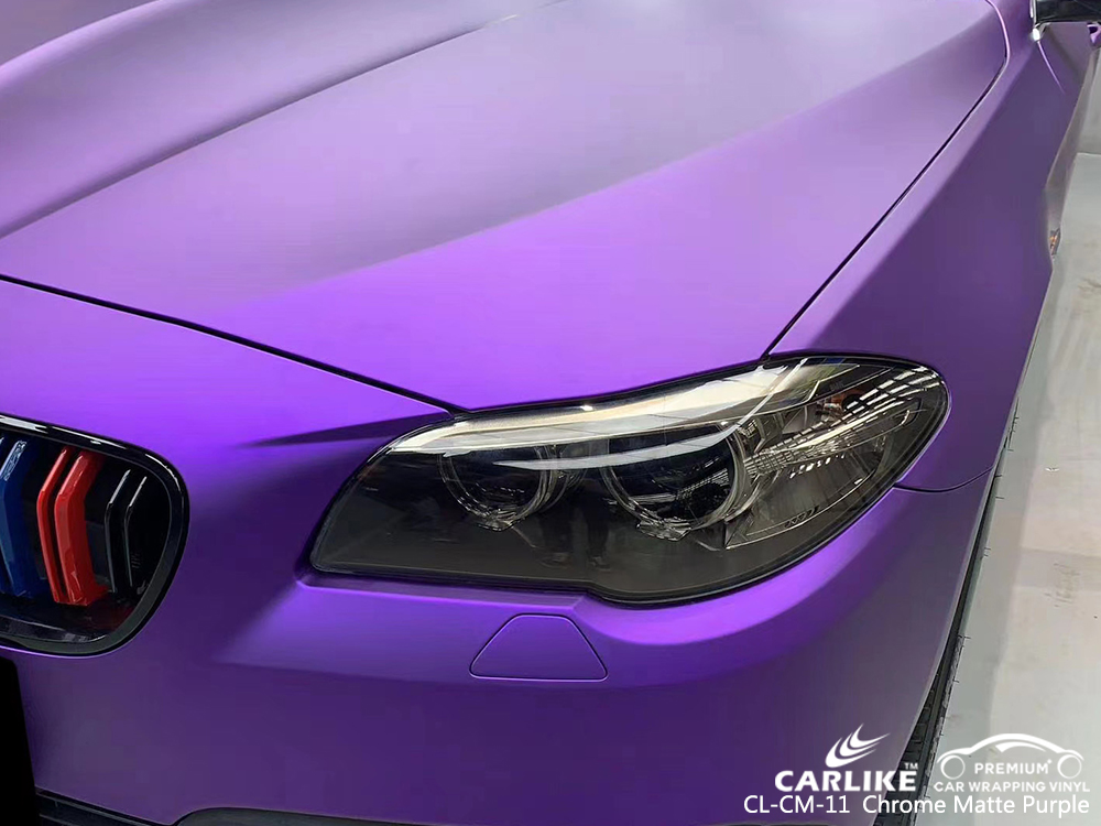 CL-CM-11 chrome matte purple vehicle wrapping for BMW Atlanta United States