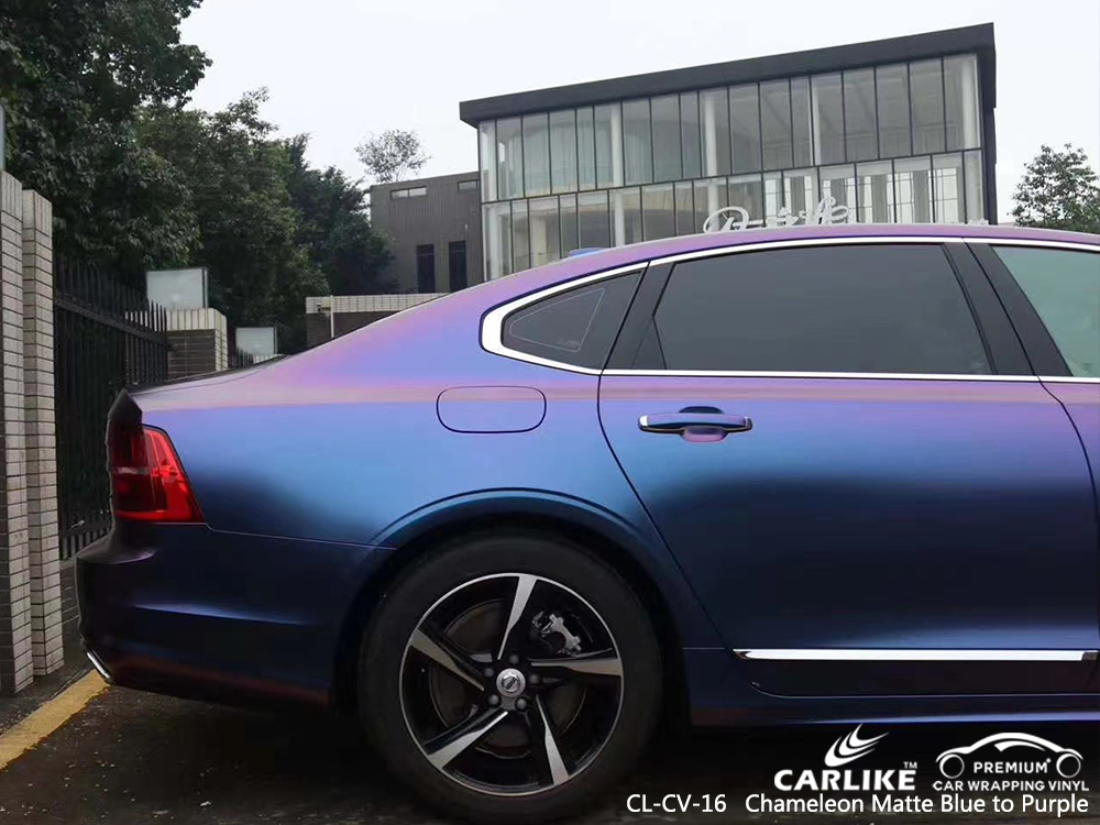 CL-CV-16 chameleon matte blue to purple vinyl wrapping for VOLVO Cincinati United States