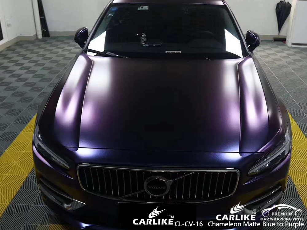 CL-CV-16 chameleon matte blue to purple vinyl wrapping for VOLVO Cincinati United States